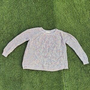 Faded Glory Womens XXL 20 Multicolor Cable Knit Sweater Raglan Pullover